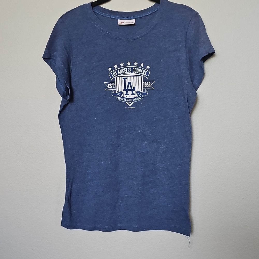 5th & Ocean Blue Los Angeles Dodgers Short Sleeve Graphic Tee Large